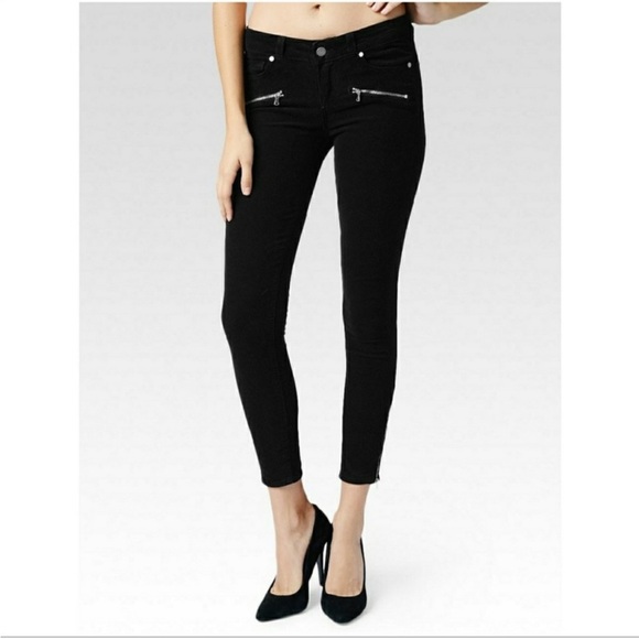 Like New Paige Indio Zip Black Jeans size 26 - Picture 1 of 6